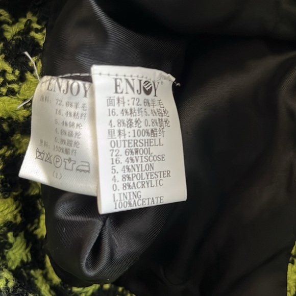 Enjoy houndstooth wool blend jacket- size S - Picture 4 of 4